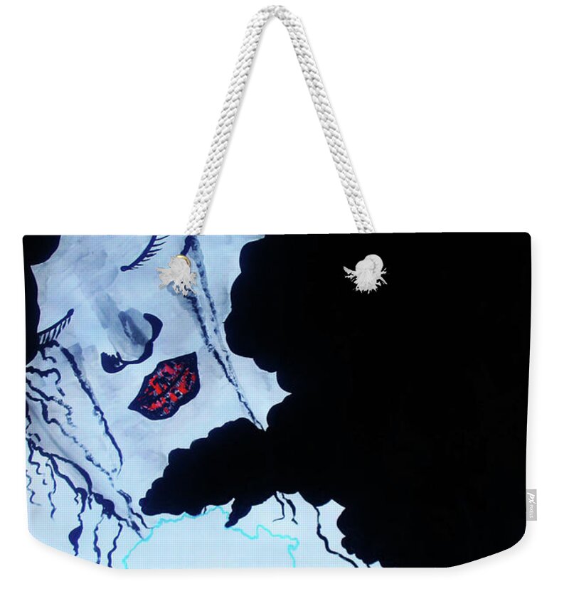Jesus Weekender Tote Bag featuring the painting African Queen #6 by Gloria Ssali
