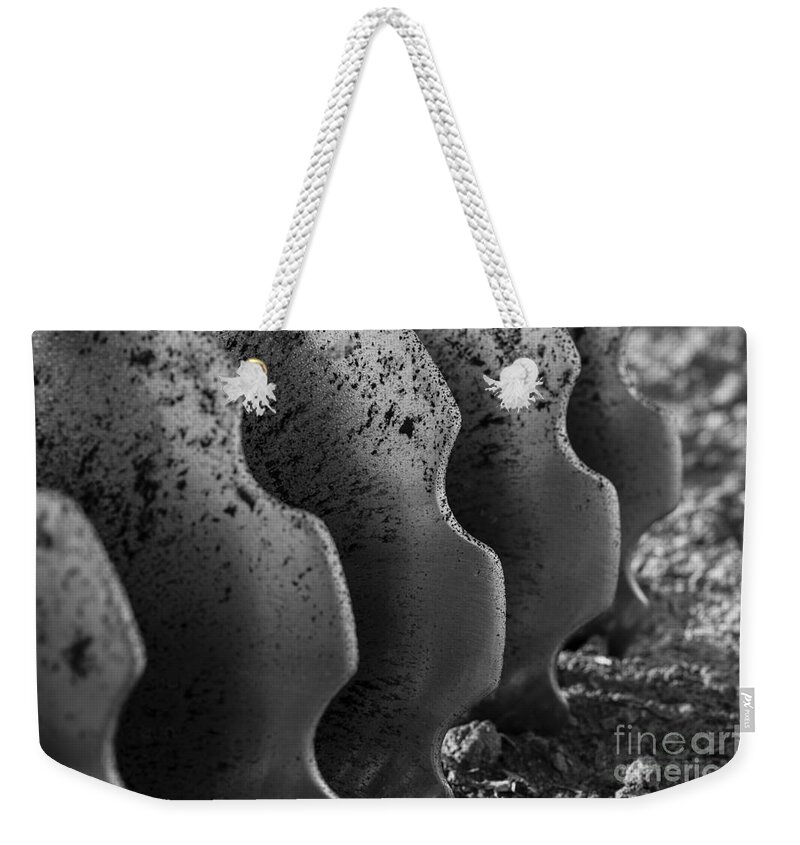 Agriculture Weekender Tote Bag featuring the photograph Farm Equipment Abstracts #6 by Jim Corwin