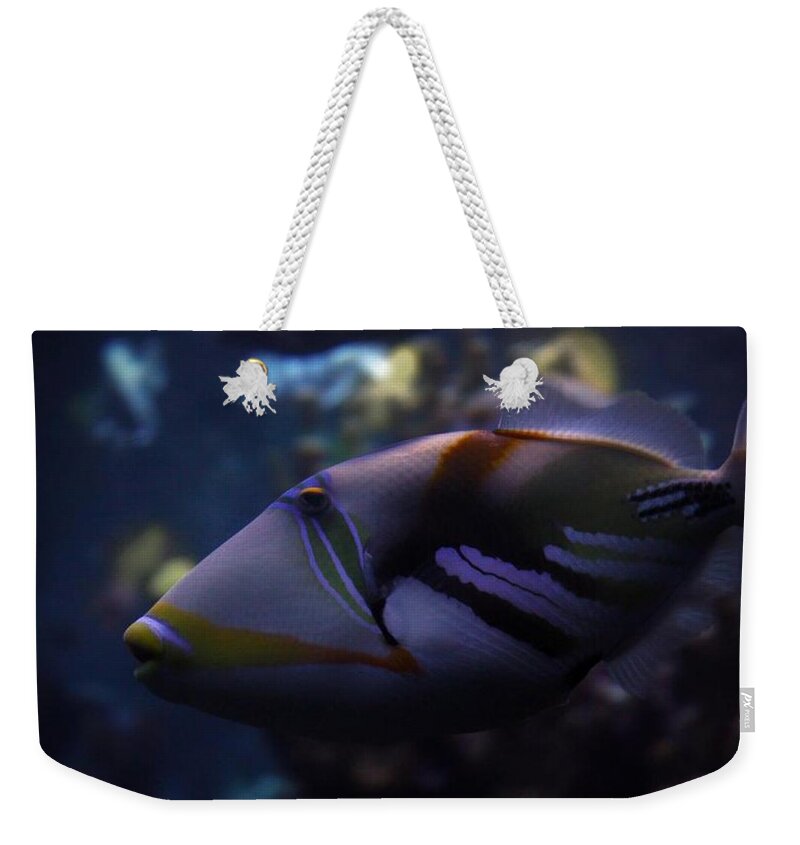 Fish Weekender Tote Bag featuring the digital art Fish #6 by Maye Loeser