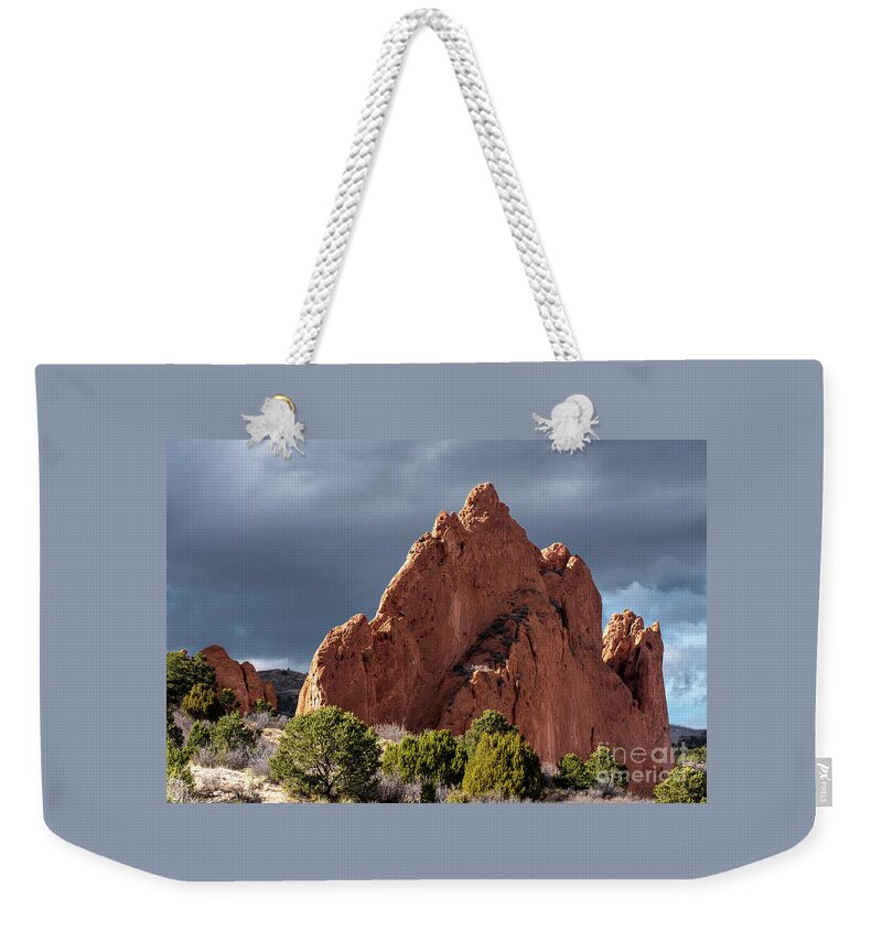 Colorado Springs Weekender Tote Bag featuring the photograph Garden of the Gods #6 by Jennifer Mitchell