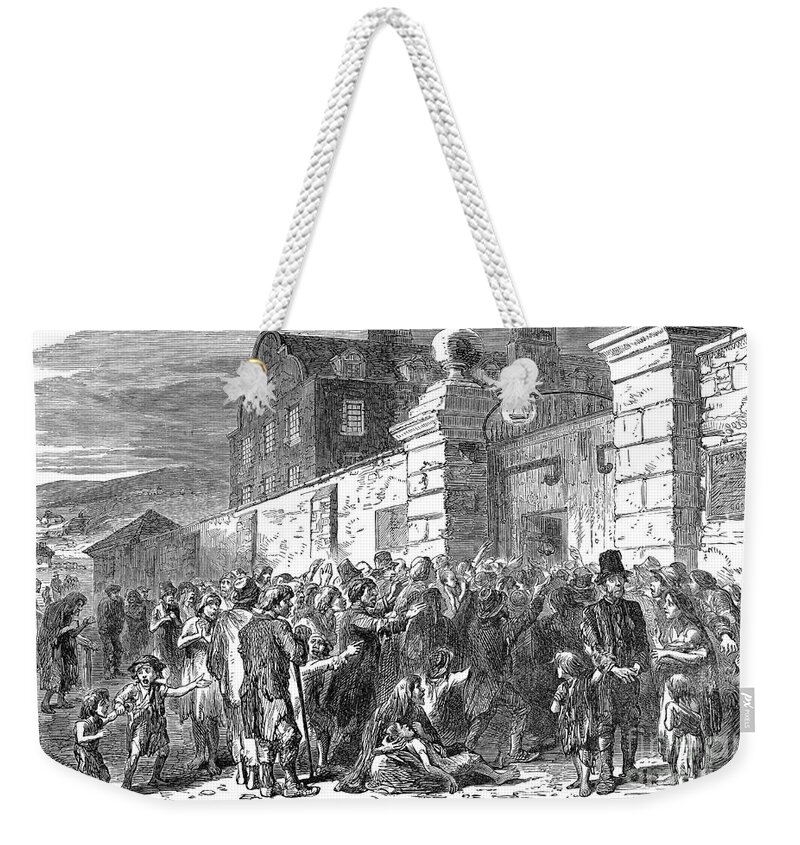 1846 Weekender Tote Bag featuring the drawing Irish Potato Famine, 1846-7 #6 by Granger
