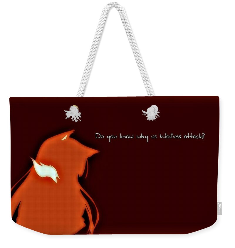 Spice And Wolf Weekender Tote Bag featuring the digital art Spice and Wolf #6 by Super Lovely