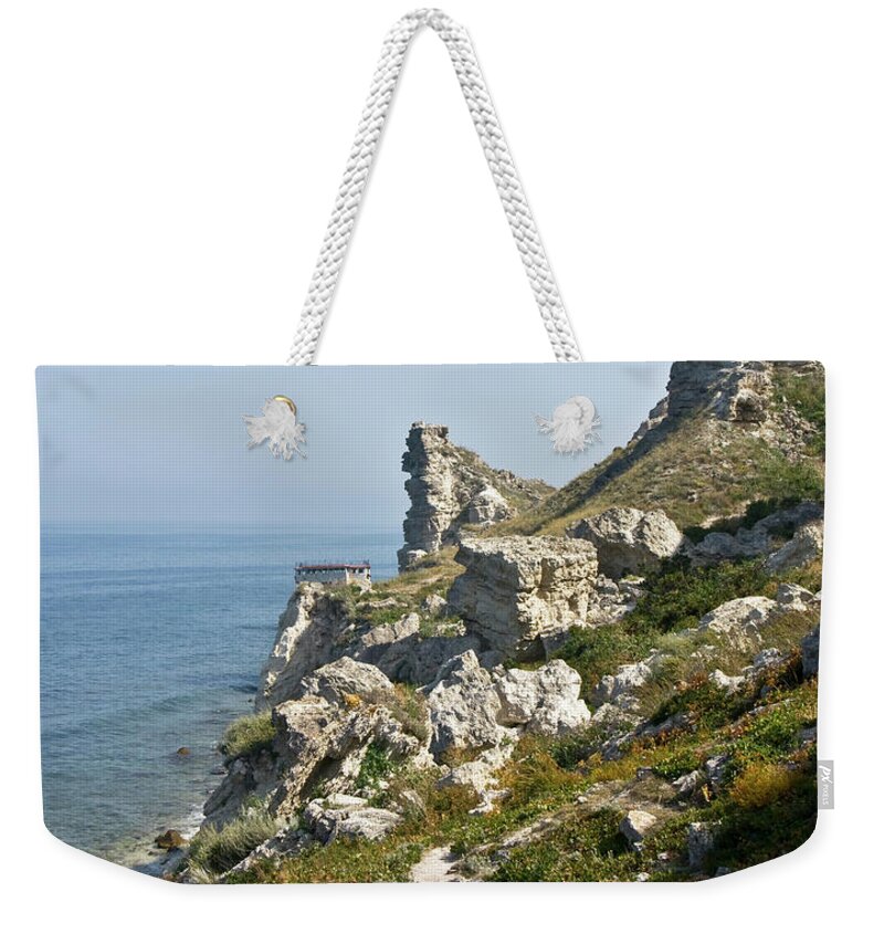 Sea Weekender Tote Bag featuring the photograph Tarhankut, Crimea #6 by Irina Afonskaya