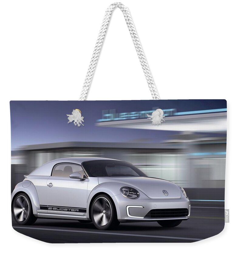 Volkswagen Weekender Tote Bag featuring the digital art Volkswagen #6 by Super Lovely