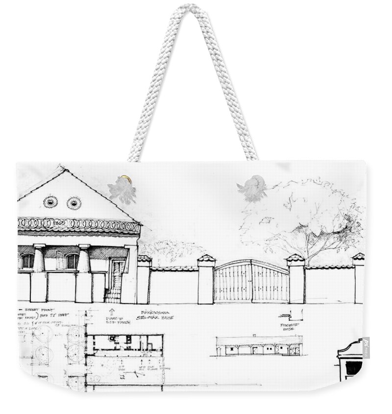 Sustainability Weekender Tote Bag featuring the drawing 6.31.Hungary-4-detail-c by Charlie Szoradi