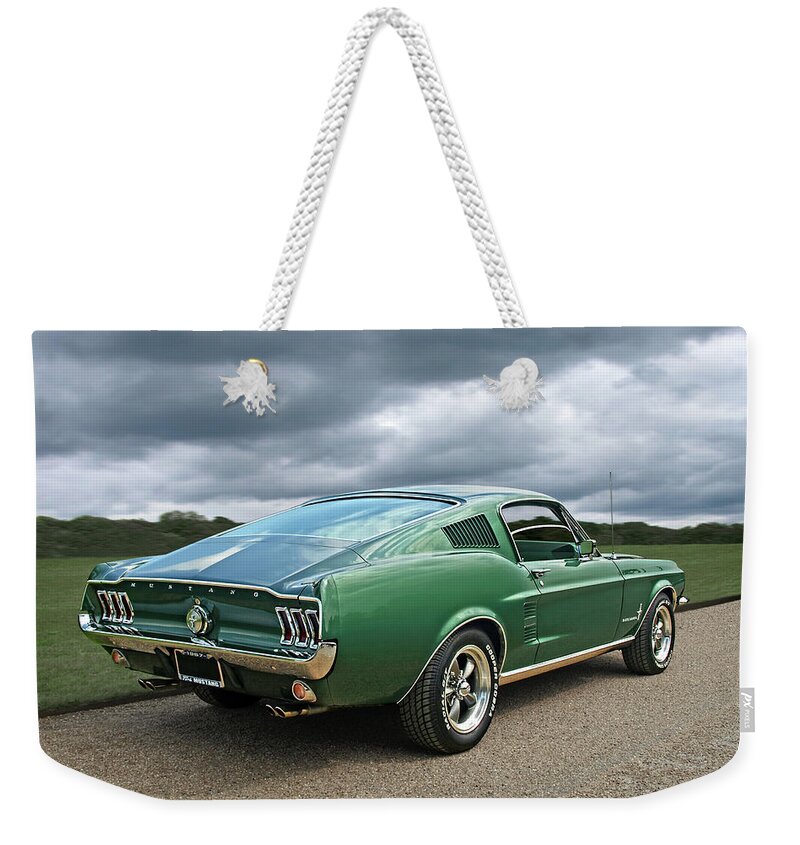 Mustang Weekender Tote Bag featuring the photograph 67 Mustang Fastback by Gill Billington