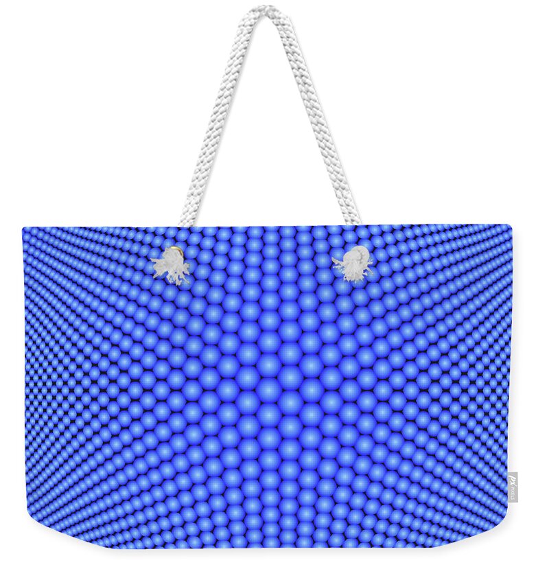 Vector Weekender Tote Bag featuring the digital art Abstract Composition #7 by Michal Boubin