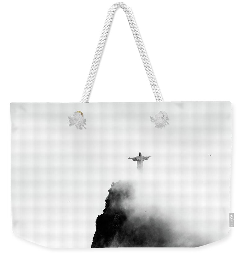 Mountain Weekender Tote Bag featuring the photograph Cristo Redentor #7 by Cesar Vieira