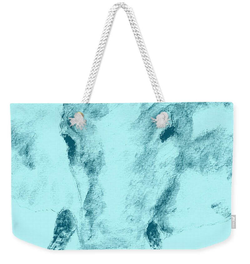 Elephant Weekender Tote Bag featuring the painting Elephant Strong #4 by Stephanie Agliano