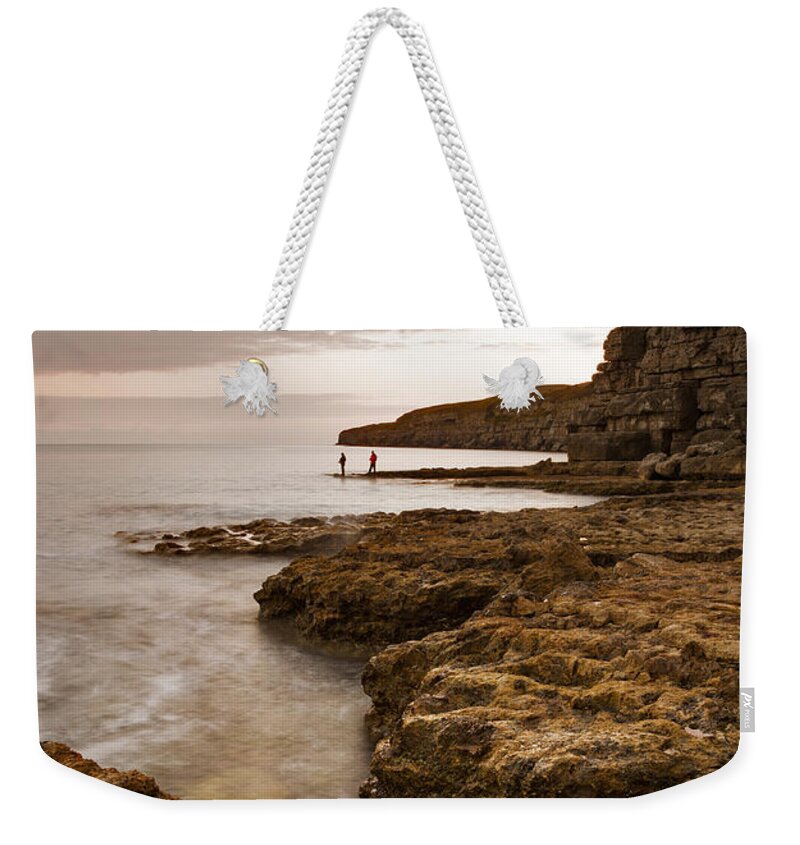 Seacombe Weekender Tote Bag featuring the photograph Seacombe Bay #7 by Ian Middleton