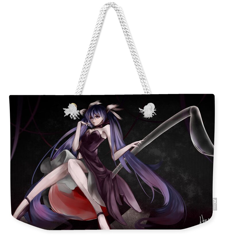 Vocaloid Weekender Tote Bag featuring the digital art Vocaloid #7 by Maye Loeser