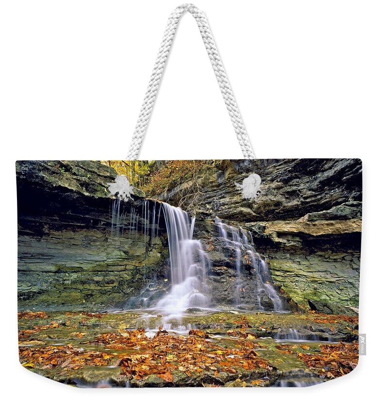 Waterfall Weekender Tote Bag featuring the photograph Waterfall #7 by Jackie Russo