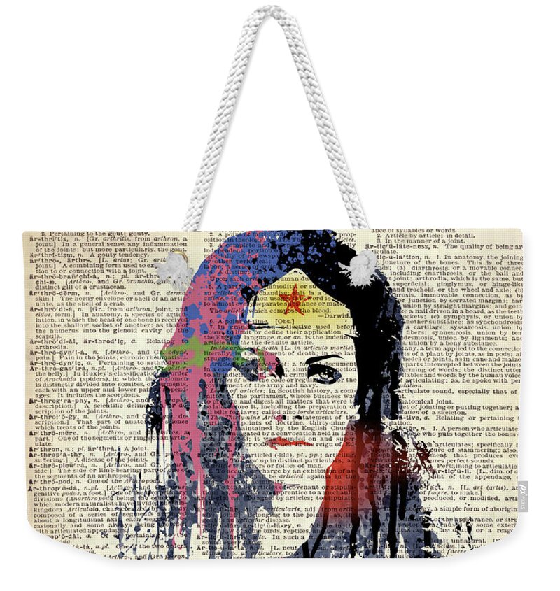 Superheroes Weekender Tote Bag featuring the painting 70s #wonder Woman by Art Popop