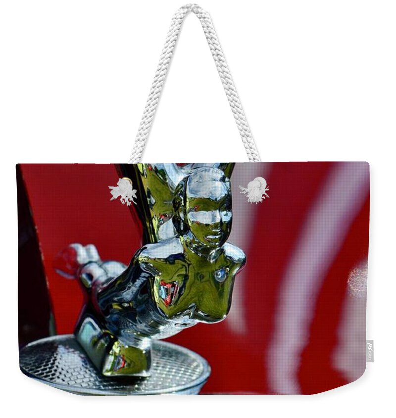  Weekender Tote Bag featuring the photograph Classic Hood Ornament #8 by Dean Ferreira