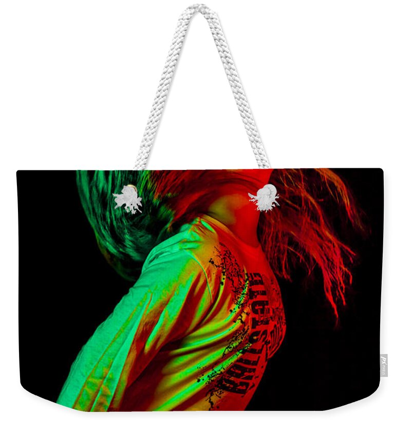 Acrobat Weekender Tote Bag featuring the photograph Dancer by Peter Lakomy