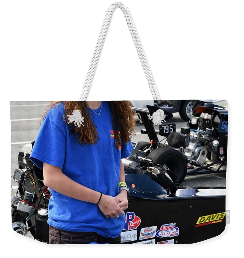 Drag Weekender Tote Bag featuring the photograph Junior Drag Racing March 2017 #8 by Jack Norton
