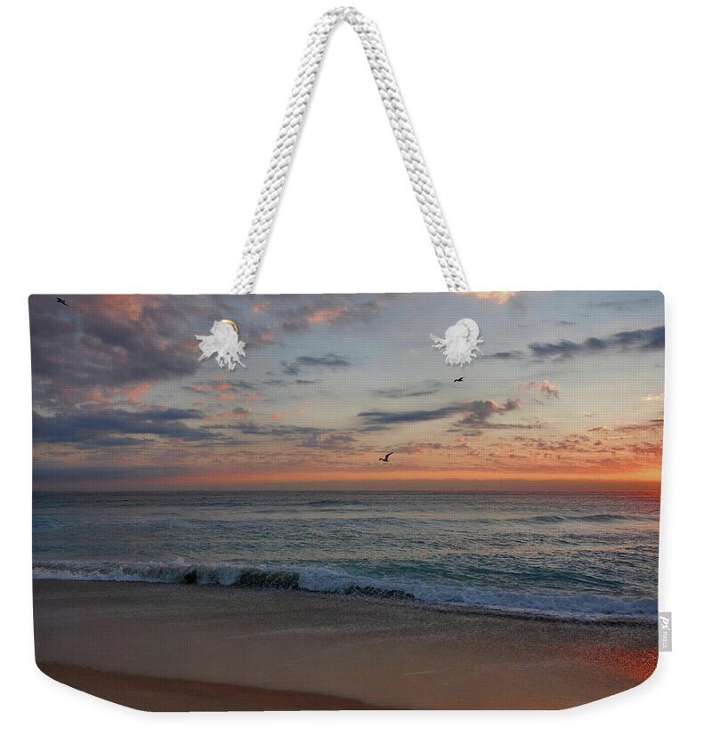 Seagull Weekender Tote Bag featuring the photograph 8- Sunrise by Joseph Keane