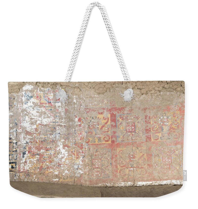 Historic Site Weekender Tote Bag featuring the digital art Temple of the Sun and Moon in Peru #8 by Carol Ailles