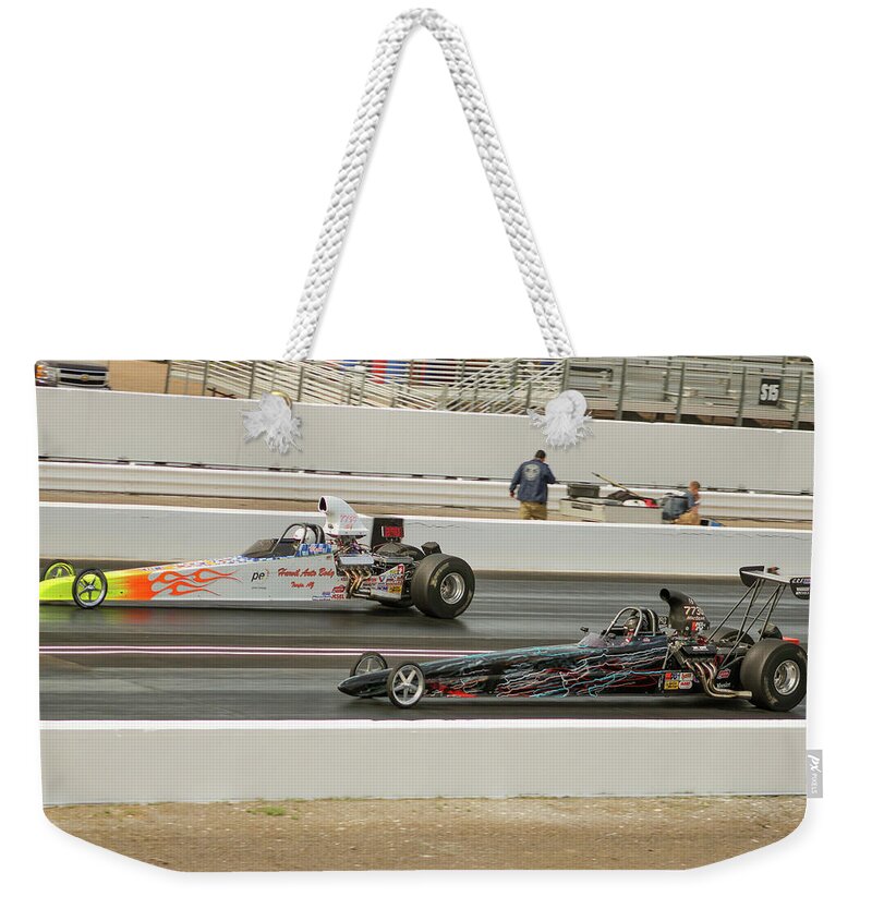 Super Comp Weekender Tote Bag featuring the photograph 8.90 Index Racing #890 by Darrell Foster
