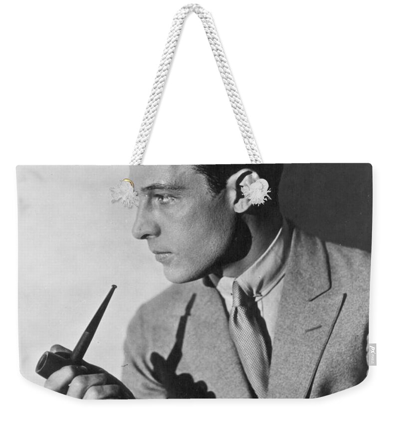 -nec12- Weekender Tote Bag featuring the photograph Rudolph Valentino #9 by Granger