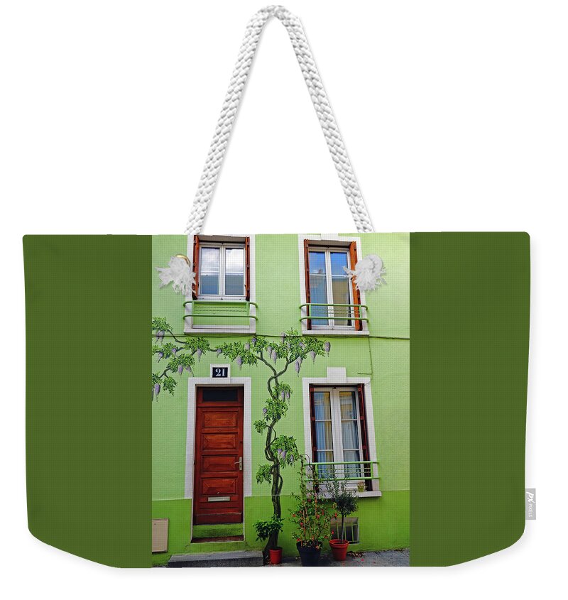 Paris Weekender Tote Bag featuring the photograph Rue Cremieux In Paris, France #9 by Rick Rosenshein