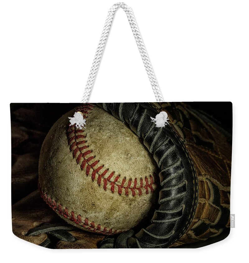 Baseball Glove Weekender Tote Bags