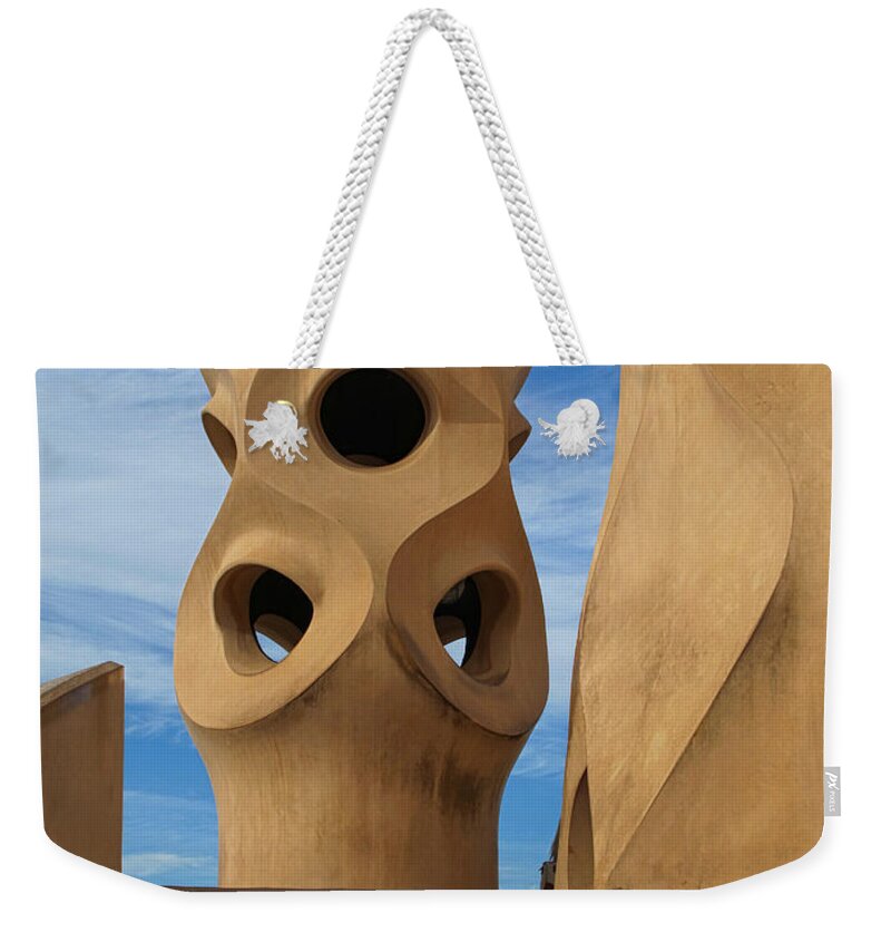 Chimney Of The Pedrera Weekender Tote Bag featuring the photograph A Beautiful Chimney of the Pedrera by Dave Mills