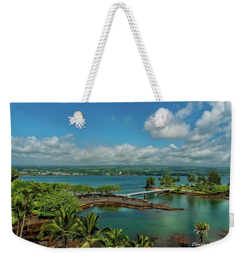 Christopher Holmes Photography Weekender Tote Bag featuring the photograph A Beautiful Day Over Hilo Bay by Christopher Holmes