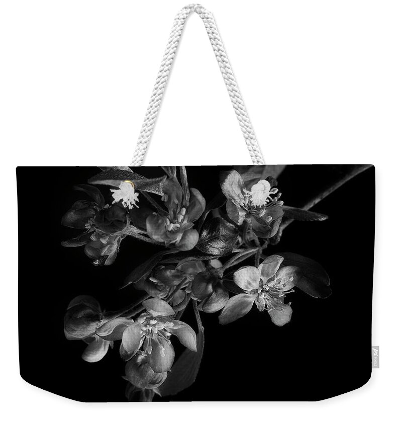 Flower Weekender Tote Bag featuring the photograph A Black And White Spring by Mike Eingle