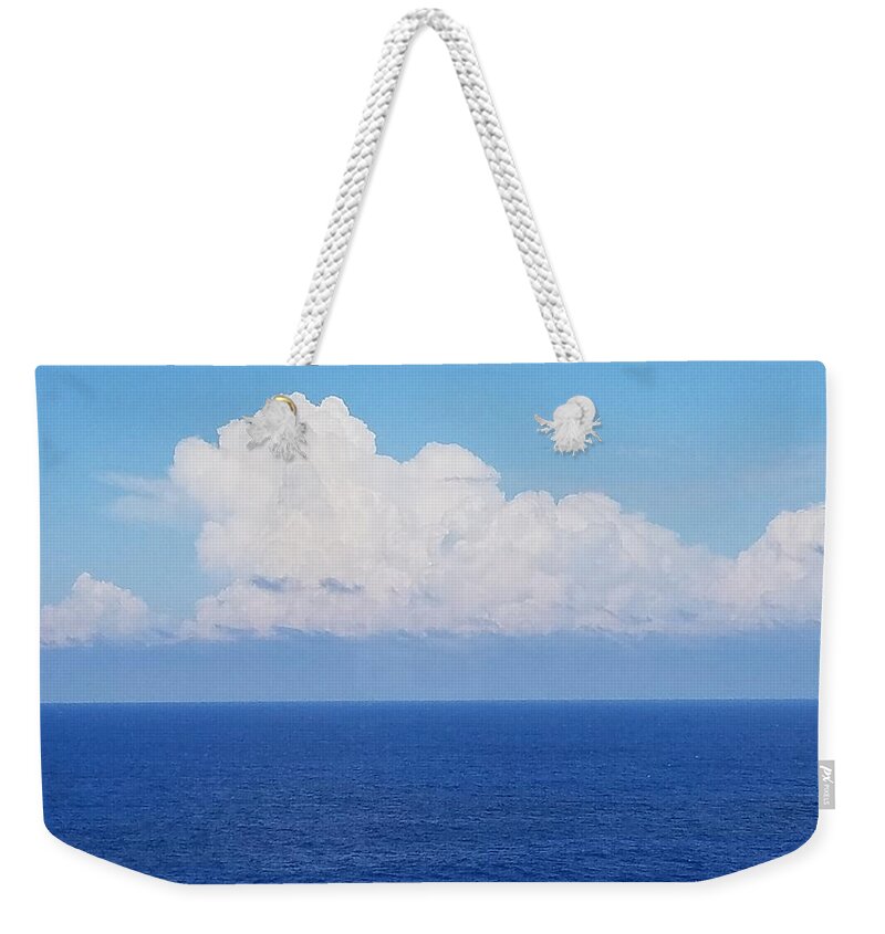 Ocean Weekender Tote Bag featuring the photograph A Break Through the Blue by Vic Ritchey