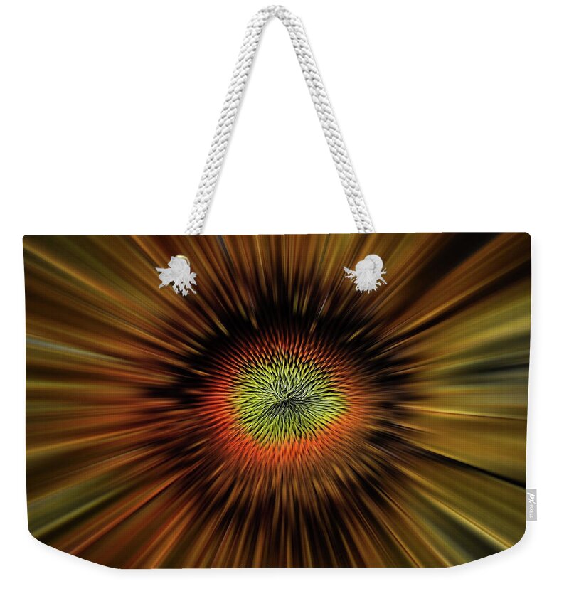 Sunflower Weekender Tote Bag featuring the photograph A Burst Of Sunshine by DiDesigns Graphics