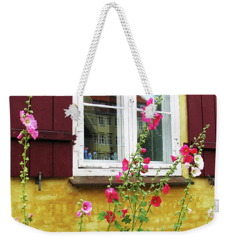Window Weekender Tote Bag featuring the photograph A Cheerful Window by Ted Keller