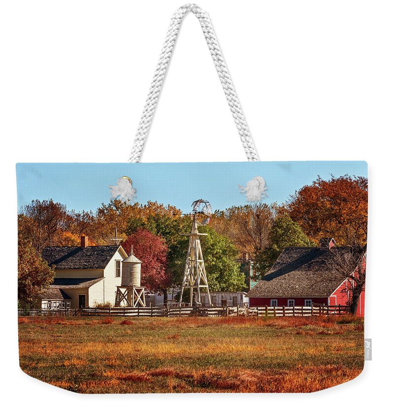 Farm Weekender Tote Bag featuring the photograph A Country Autumn by Susan Rissi Tregoning
