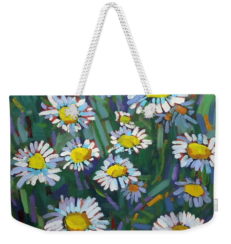 1783 Weekender Tote Bag featuring the painting A Daisy A Day by Phil Chadwick