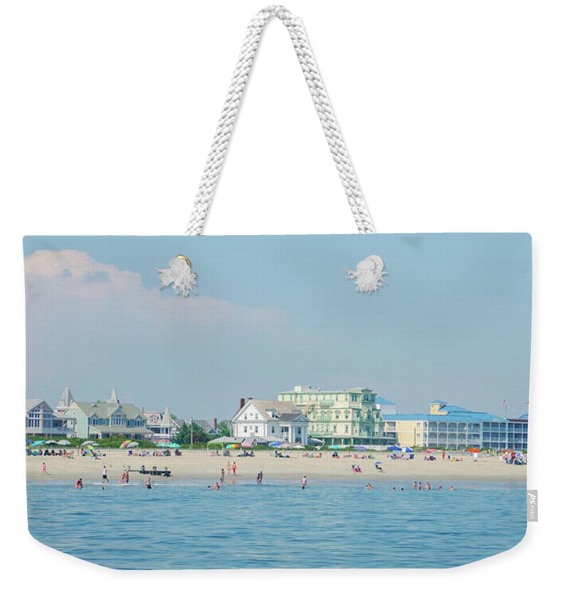 Day Weekender Tote Bag featuring the photograph A Day at the Beach - Cape May New Jesey by Bill Cannon