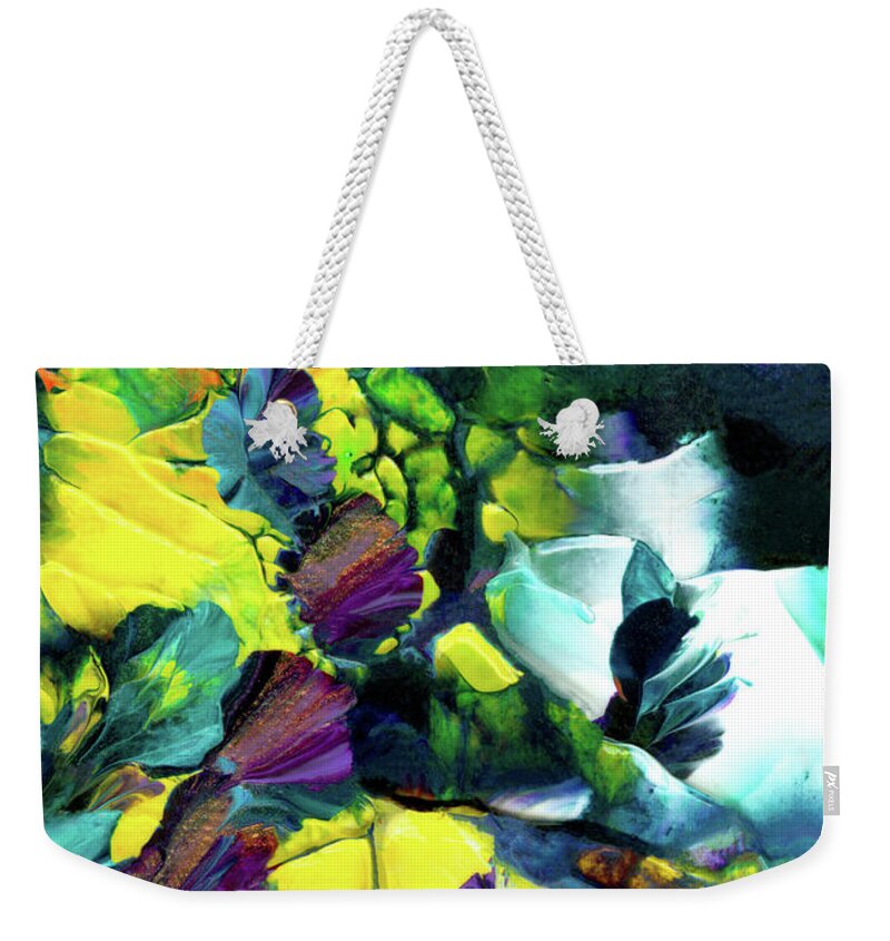 Flowers Weekender Tote Bag featuring the painting A Fairy Wonderland by Nan Bilden