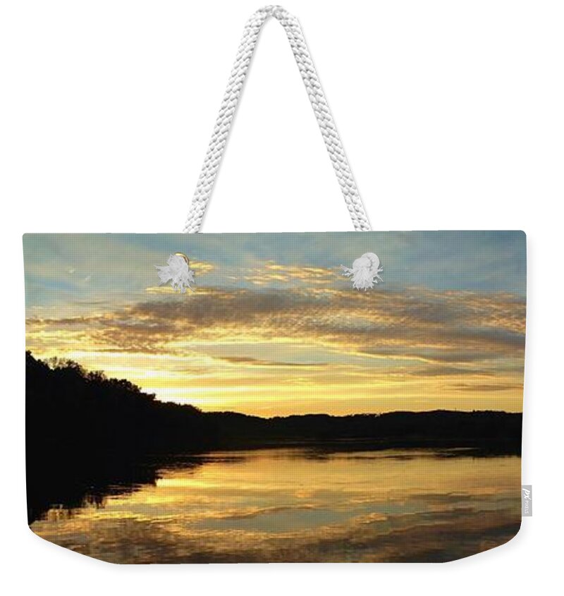 River Weekender Tote Bag featuring the photograph A Fitting End by Bruce Bley