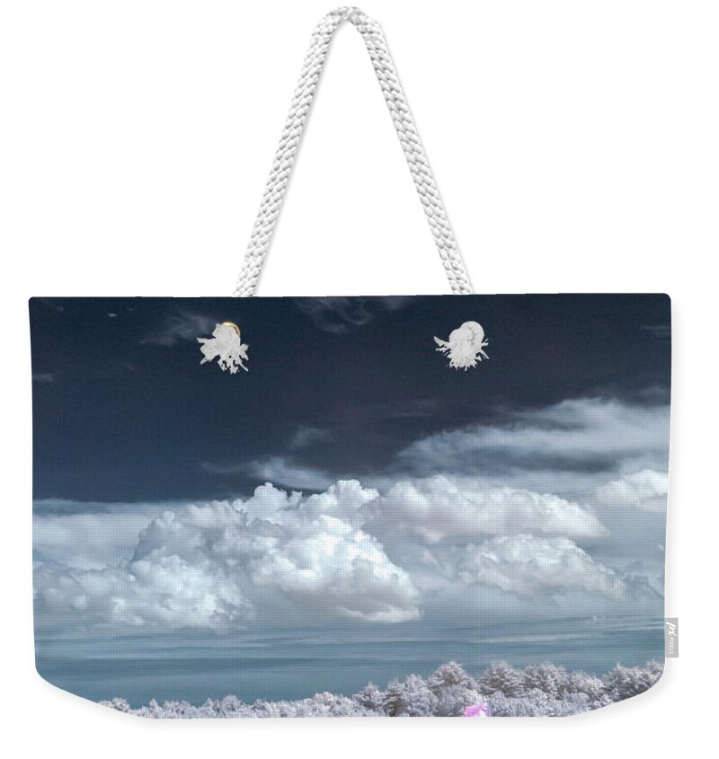 Ir Photography Weekender Tote Bag featuring the photograph A Golf Course In Infrared by Guy Whiteley