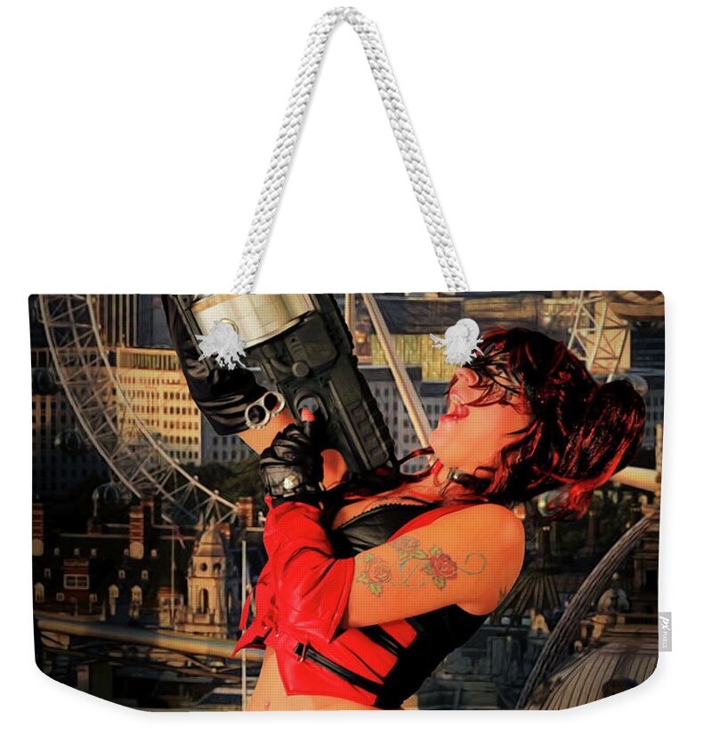 Harlequin Weekender Tote Bag featuring the photograph A Harlequin Circus by Jon Volden