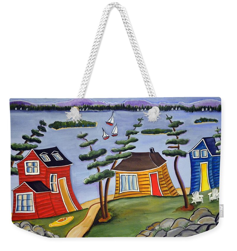 Abstract Weekender Tote Bag featuring the painting A Lazy Day by Heather Lovat-Fraser