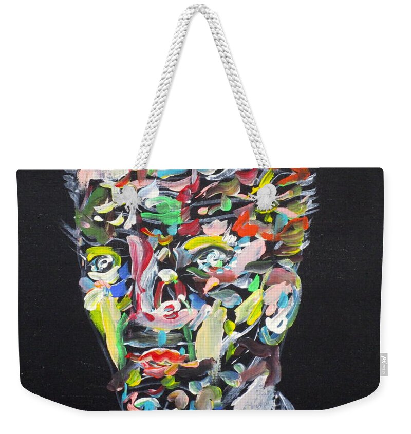 Head Weekender Tote Bag featuring the painting A Life Full Of Oppurtunities by Fabrizio Cassetta