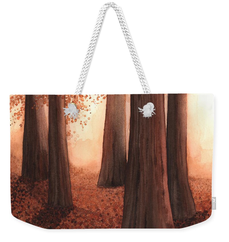 Art Weekender Tote Bag featuring the painting A Light in the Woods by Hilda Wagner