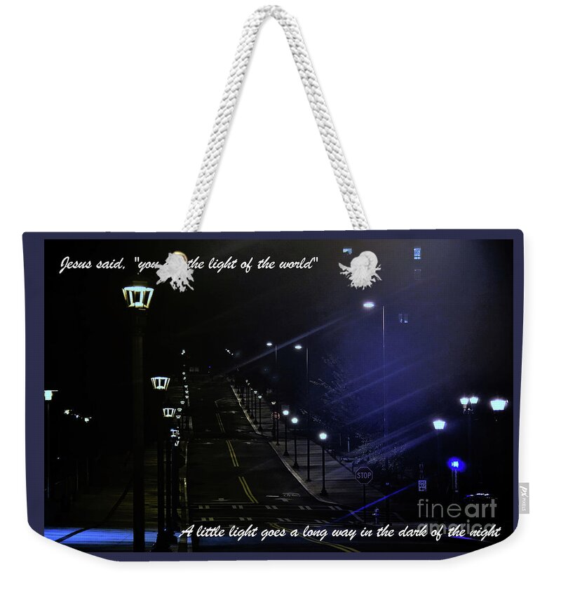 Atlanta Weekender Tote Bag featuring the photograph A Little Light by Merle Grenz