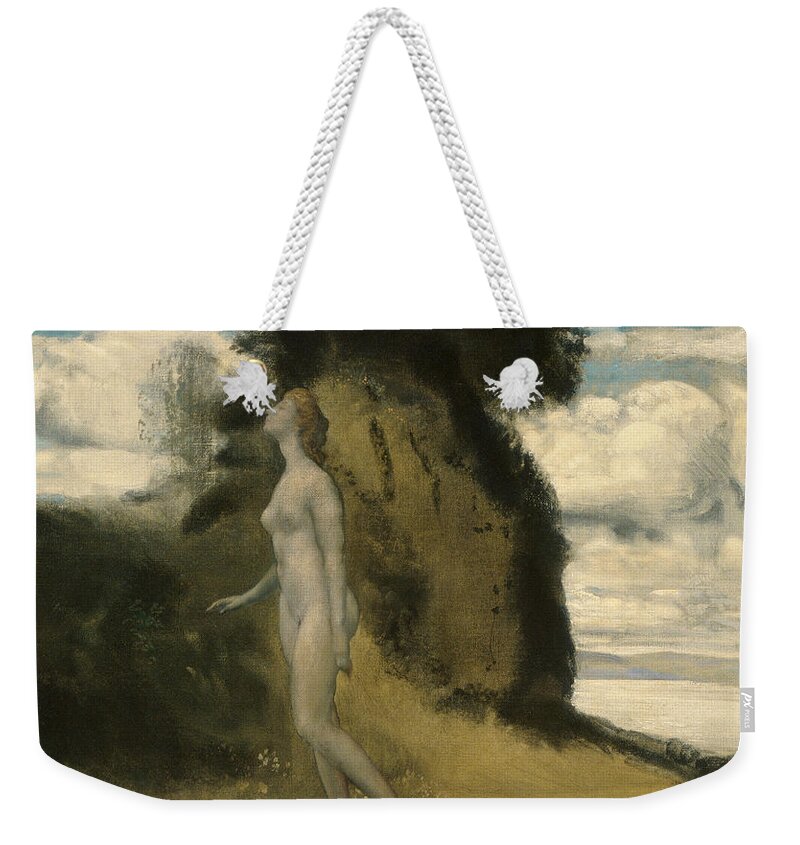 Arthur Bowen Davies Weekender Tote Bag featuring the painting A Measure of Dreams by Arthur Bowen Davies