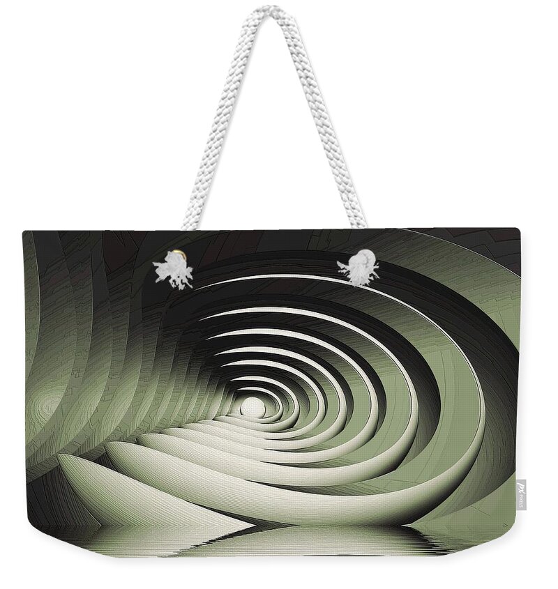 Green Weekender Tote Bag featuring the digital art A Memory Seed by John Alexander