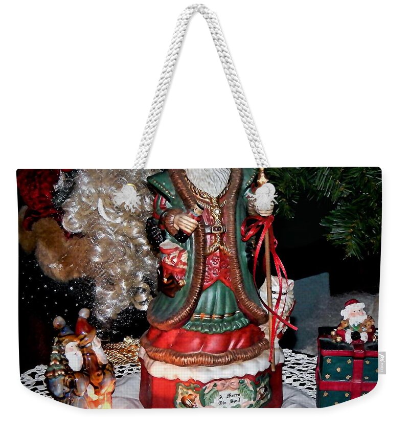 Christmas Weekender Tote Bag featuring the photograph A Merry Old Soul by Wild Thing