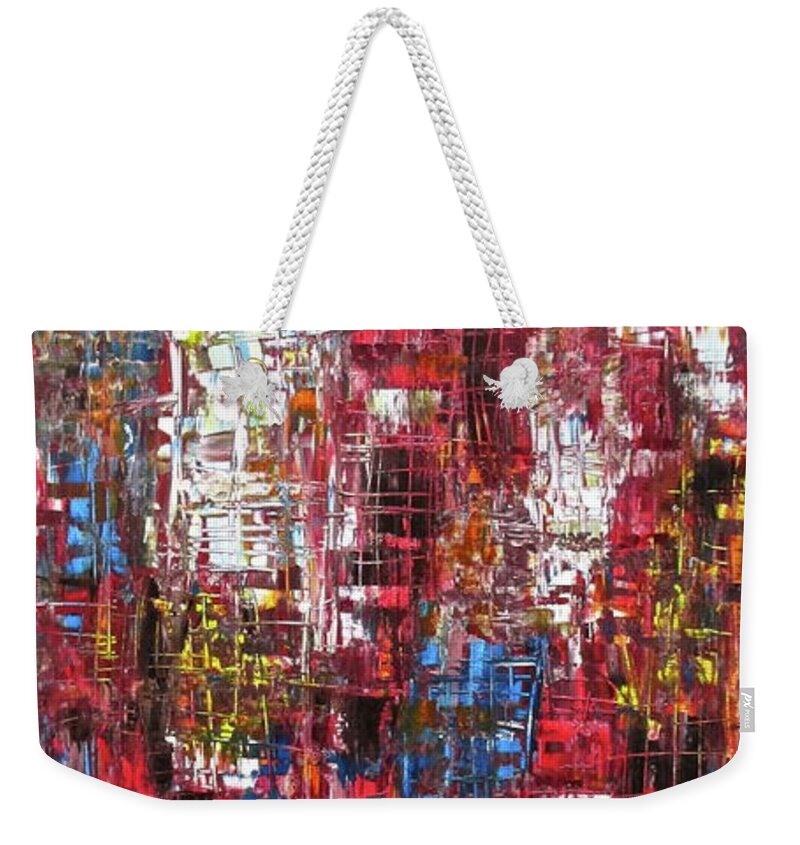 Board Weekender Tote Bag featuring the painting A Million Stories by Janice Nabors Raiteri