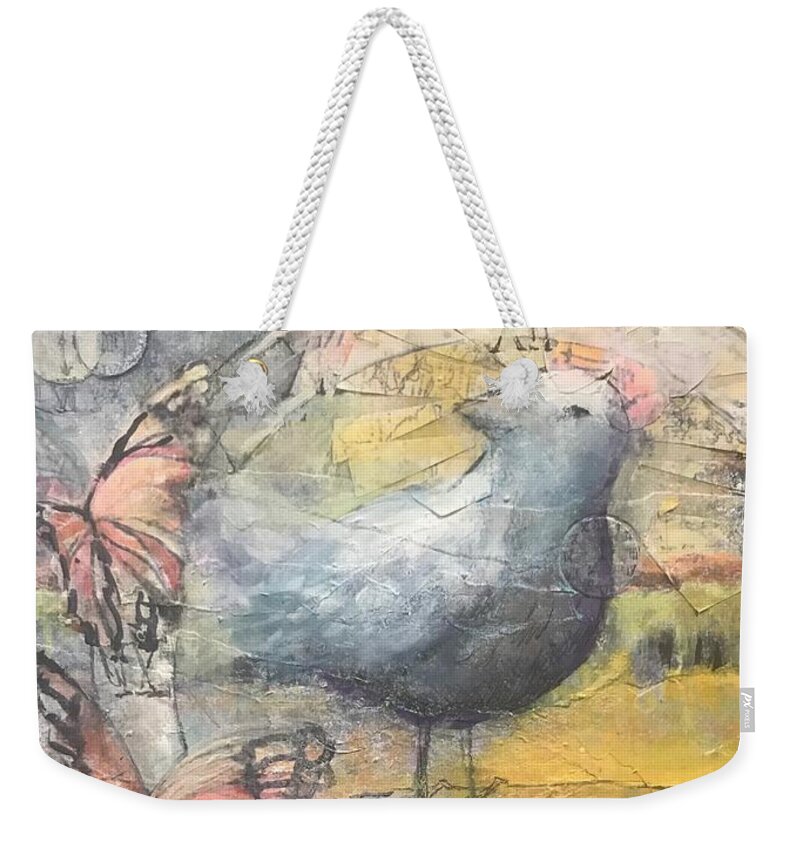 Dove Weekender Tote Bag featuring the mixed media A New Day by Eleatta Diver