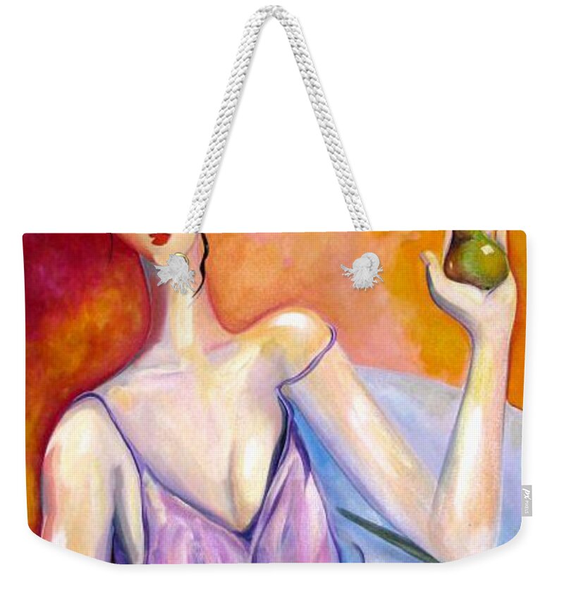 Figure Weekender Tote Bag featuring the painting A new pair by Heather Roddy