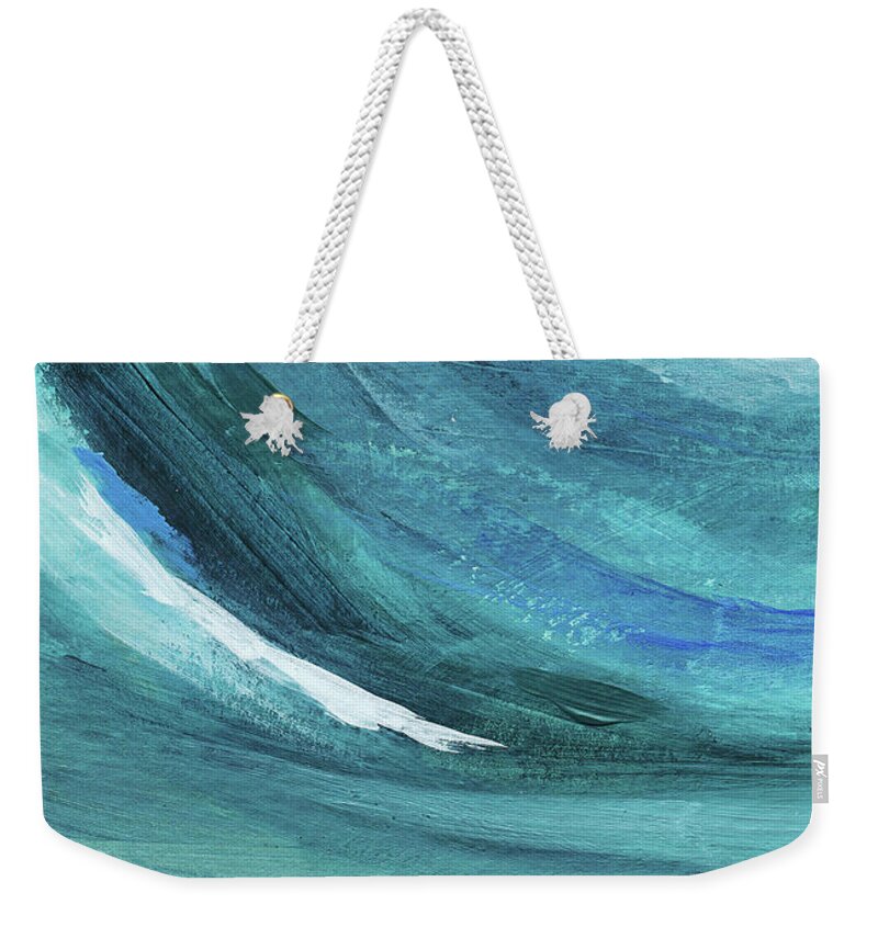 Abstract Weekender Tote Bag featuring the painting A New Start- Art by Linda Woods by Linda Woods